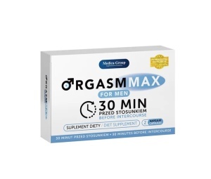 OrgasmMax Men, supliment alimentar destinat susținerii vitalității, energiei și performanței masculine, 2 capsule, Medica-Group