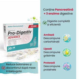 Pro Digestiv Advance, 25000, 20 capsule, Balkan Pharmaceuticals - Img 3