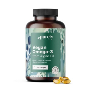 Purely Nutrition, Vegan Omega 3 from Algae Oil - omega 3 vegană din ulei alge, 60 capsule moi - Img 2