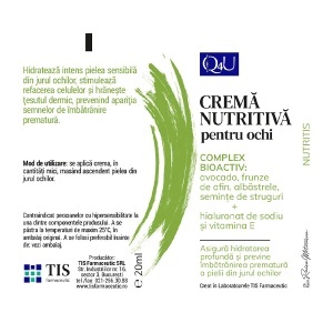 Q4U NutriTis cremă nutritivă pentru ochi, 20 ml, Tis Farmaceutic - Img 2