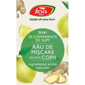 Rău de mișcare pentru copii D161, 20 comprimate, Fares - Img 2