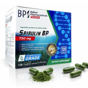 Spirulină, 120 capsule, Balkan Pharmaceuticals - Img 2