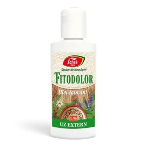 Ulei calmant Fitodolor L96, pentru masaj în dureri musculare și articulare, cu eucalipt, mentă și camfor, 100 ml, Fares