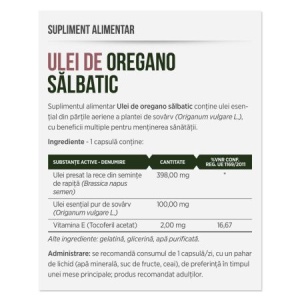 Ulei de oregano sălbatic, 30 capsule, Parapharm - Img 2