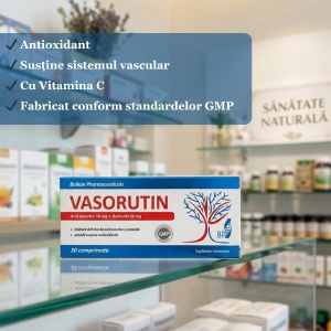 Vasorutin Rutozidă și Vitamina C, 30 comprimate, Balkan Pharmaceuticals - Img 7