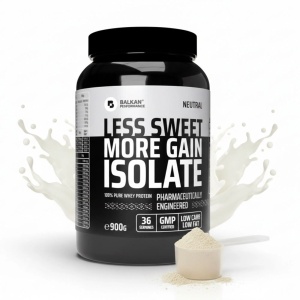 100% Whey Protein Isolate fără aromă, 900 g, Balkan Pharmaceuticals - Img 2