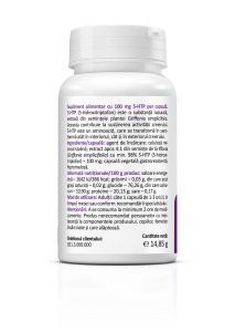 5-HTP 100 mg, din extract de Griffonia, susține starea de calm, relaxarea și calitatea somnului, 30 capsule, Zenyth - Img 2