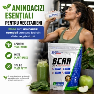 BCAA, 2:1:1, 500 g, pulbere, Balkan Pharmaceuticals - Img 7