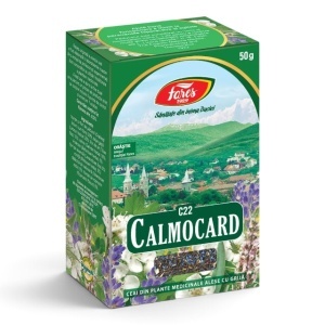 Ceai Calmocard C22, susține buna funcționare a inimii, contribuie la calm și relaxare în perioade de agitație, 50 g, Fares