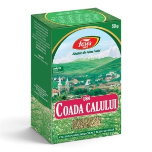 Ceai Coada Calului U84, contribuie la eliminarea apei din organism, susține funcționarea normală a rinichilor și aparatului urinar, 50 g, Fares