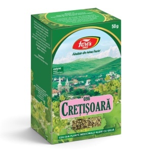 Ceai Crețișoară G96, ajută la menținerea confortului înainte și în timpul menstruației, susține echilibrul feminin, 50 g, Fares