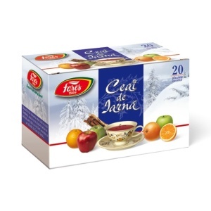 Ceai de iarnă, ceai din fructe și plante pentru hidratare, relaxare și stare de bine în sezonul rece, 20 plicuri, Fares