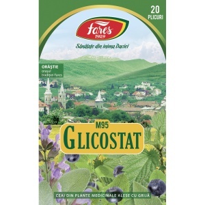 Ceai Glicostat, M95, 20 plicuri, Fares - Img 2