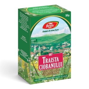 Ceai Traista Ciobanului G97, contribuie la menținerea unui flux menstrual normal, susține confortul în perioada menstruației, 50 g, Fares
