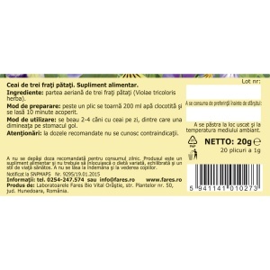Ceai Trei Frați Pătați P140, 20 plicuri, Fares - Img 6