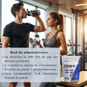 Creatine BP, 500 g, 100 porții, pulbere, Balkan Pharmaceuticals - Img 5