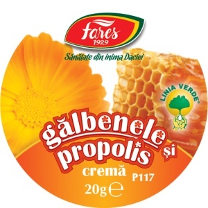 Cremă de Gălbenele și Propolis, P117, 20 g, Fares - Img 3