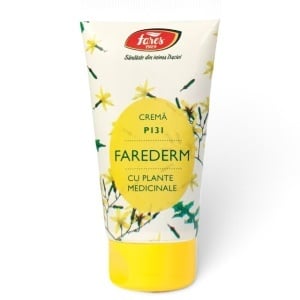 Cremă Farederm P131, pentru arsuri, tăieturi și refacerea pielii, cu gălbenele, cătină și Aloe vera, 50 ml, Fares