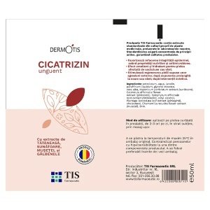 DermoTis Cicatrizin ungunent, 50 ml, Tis Farmaceutic - Img 2