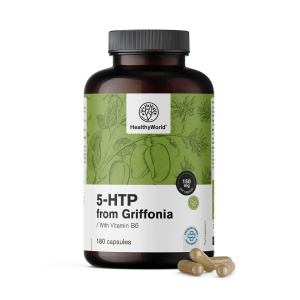 HealthyWorld, 5 HTP, supliment alimentar destinat susținerii sistemului nervos, 180 capsule - Img 2