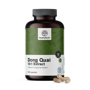 HealthyWorld, Dong Quai - angelică chinezească, supliment alimentar destinat susținerii confortului feminin, 120 capsule - Img 2
