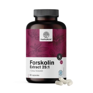 HealthyWorld, Forkosolin Extract 25:1 - extract din urzică indiană, pentru susținerea metabolismului, 60 capsule - Img 2