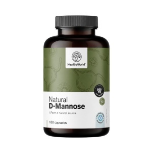 HealthyWorld, Natural D-Manosse - D-manoză naturală, 180 capsule