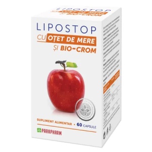 Lipostop cu oțet de Mere, 60 capsule, Parapharm