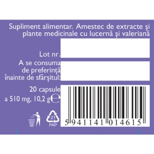 Melatonină vegetală N168, 3mg, 20 capsule, Fares - Img 5