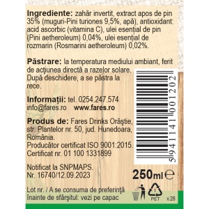 Muguri de Pin sirop, R12, 250 ml, Fares - Img 2