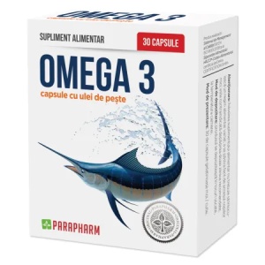 Omega 3 cu ulei de pește, 500 mg, 30 capsule, Parapharm