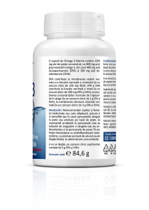 Omega 3 Marin 1000 mg, cu EPA 400 mg și DHA 300 mg, susține funcționarea normală a inimii, creierului și vederea, 60 capsule, Zenyth - Img 3