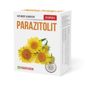Parazitolit, cu usturoi, sovârv și cuișoare, susține echilibrul florei intestinale și sănătatea digestivă, 30 capsule, Parapharm