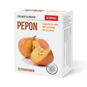 Pepon cu Ulei de Dovleac presat la rece, susține sănătatea prostatei și confortul urinar, 30 capsule, Parapharm