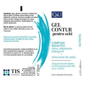 Q4U NutriTis gel contur pentru ochi, 20 ml, Tis Farmaceutic - Img 2