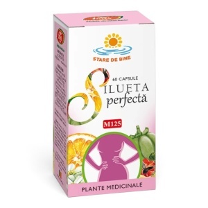 Silueta Perfectă M125, capsule care susțin controlul greutății și metabolismul grăsimilor și ajută la reducerea senzației de foame, 60 capsule, Fares