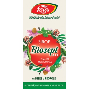 Sirop cu miere și propolis Biosept A13, 100 ml, Fares - Img 2