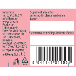 Stimularea lactației Mami și Bebe, G85, 60 capsule, Fares - Img 4