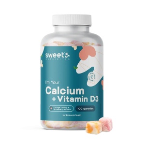 Sweet Nutribites, Calcium + Vitamin D3 - jeleuri cu, calciu și vitamina D3, 100 jeleuri