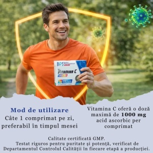Vitamina C 1000 mg, 30 comprimate, Balkan Pharmaceuticals - Img 6