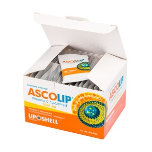 ASCOLIP Vitamina C Lipozomală 1000 mg, supliment alimentar destinat susținerii imunității, energiei și protecției celulare, cu vitamina C lipozomală, aromă de portocale, 30 plicuri, LIPOSHELL - Img 2