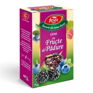 Ceai cu fructe de pădure, ceai din fructe pentru relaxare și hidratare, 75 g, Fares