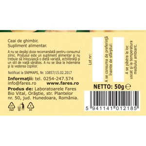 Ceai de Ghimbir, D135, 50 g, Fares - Img 5