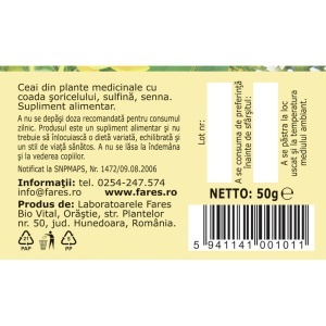 Ceai Hemorlax, D53, 50 g, Fares - Img 5