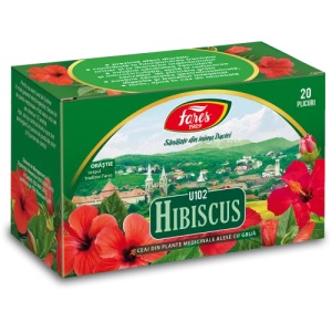 Ceai Hibiscus, U102, 20 plicuri, Fares - Img 2