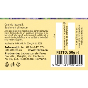 Ceai Lavandă flori N 151, 50 g, Fares - Img 5
