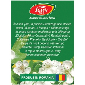 Ceai Păducel frunze și flori C40, 20 plicuri, Fares - Img 4