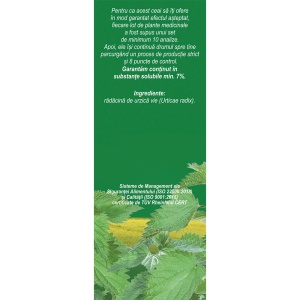 Ceai Rădăcină de Urzică vie U95, ajută la eliminarea naturală a apei din organism și susține funcționarea normală a rinichilor, 50 g, Fares - Img 3