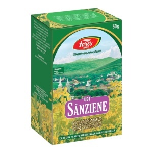 Ceai Sânziene iarbă U91, contribuie la eliminarea apei din organism, susține detoxifierea naturală și sănătatea pielii, 50 g, Fares