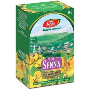 Ceai Senna frunze D 131, 50 g, Fares